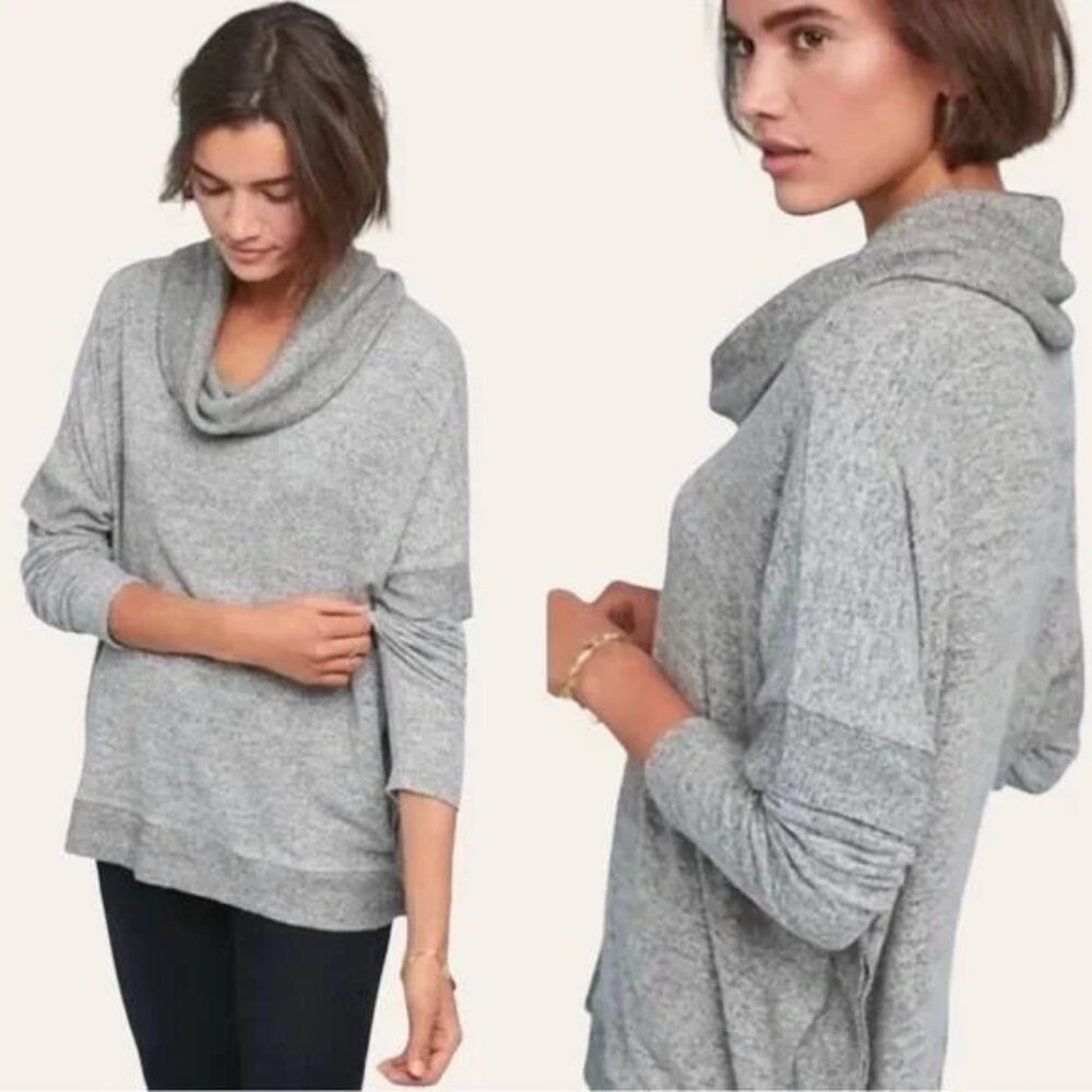 Postmark Anthropologie Gray Cowl Neck Oversized Soft Cozy Lassen Sweater M
